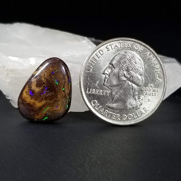 Australian Koroit Opal * 18.77 x 13.89 x 4.31mm * sparkly boulder opal * SKO43S1 - Picture 3 of 12